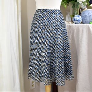 Kenneth Cole Dot Blue and Sliver Spring/Summer skirt